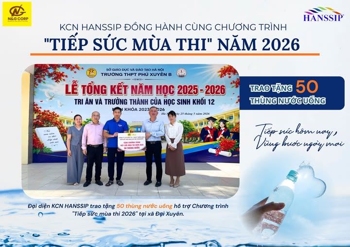 KCN HỖ TRỢ NAM HÀ NỘI (HANSSIP) ĐỒNG HÀNH CÙNG CHƯƠNG TRÌNH TIẾP SỨC MÙA THI NĂM 2026