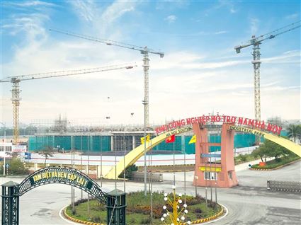 KHÔNG KHÍ “NHỘN NHỊP” CÔNG TRƯỜNG XÂY DỰNG CÁC CĂN ODV TẠI KCN HỖ TRỢ NAM HÀ NỘI 